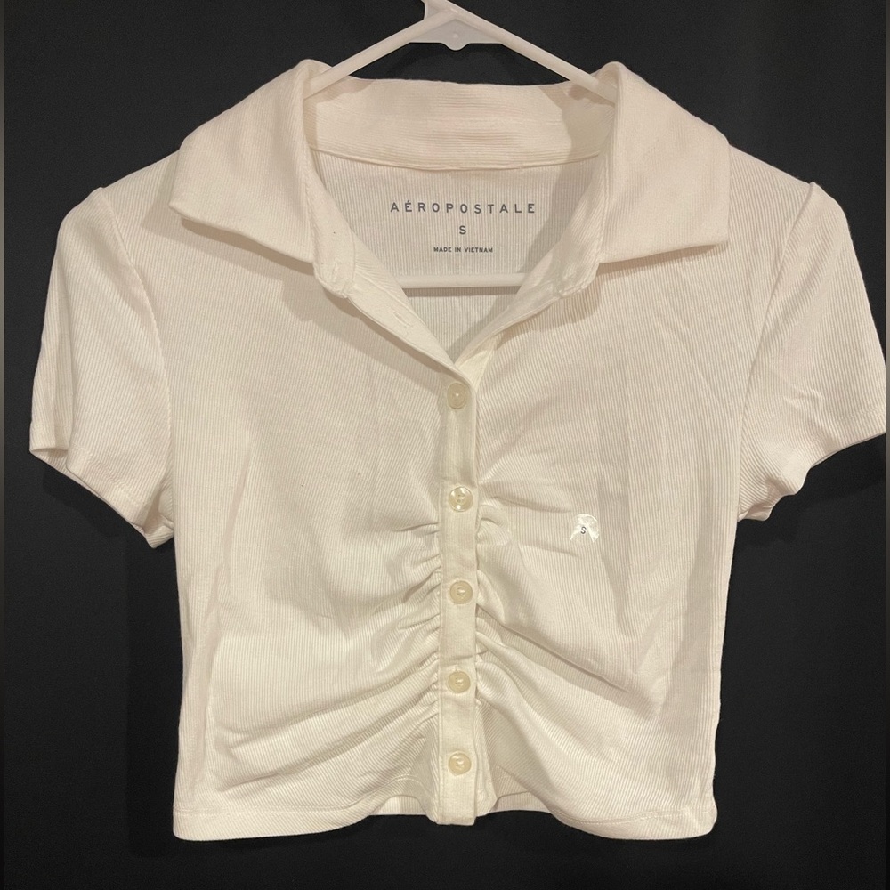 Aeropostale white crop top